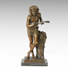 Tänzer Figur Statue Dorf Violinist Bronze Skulptur TPE-385